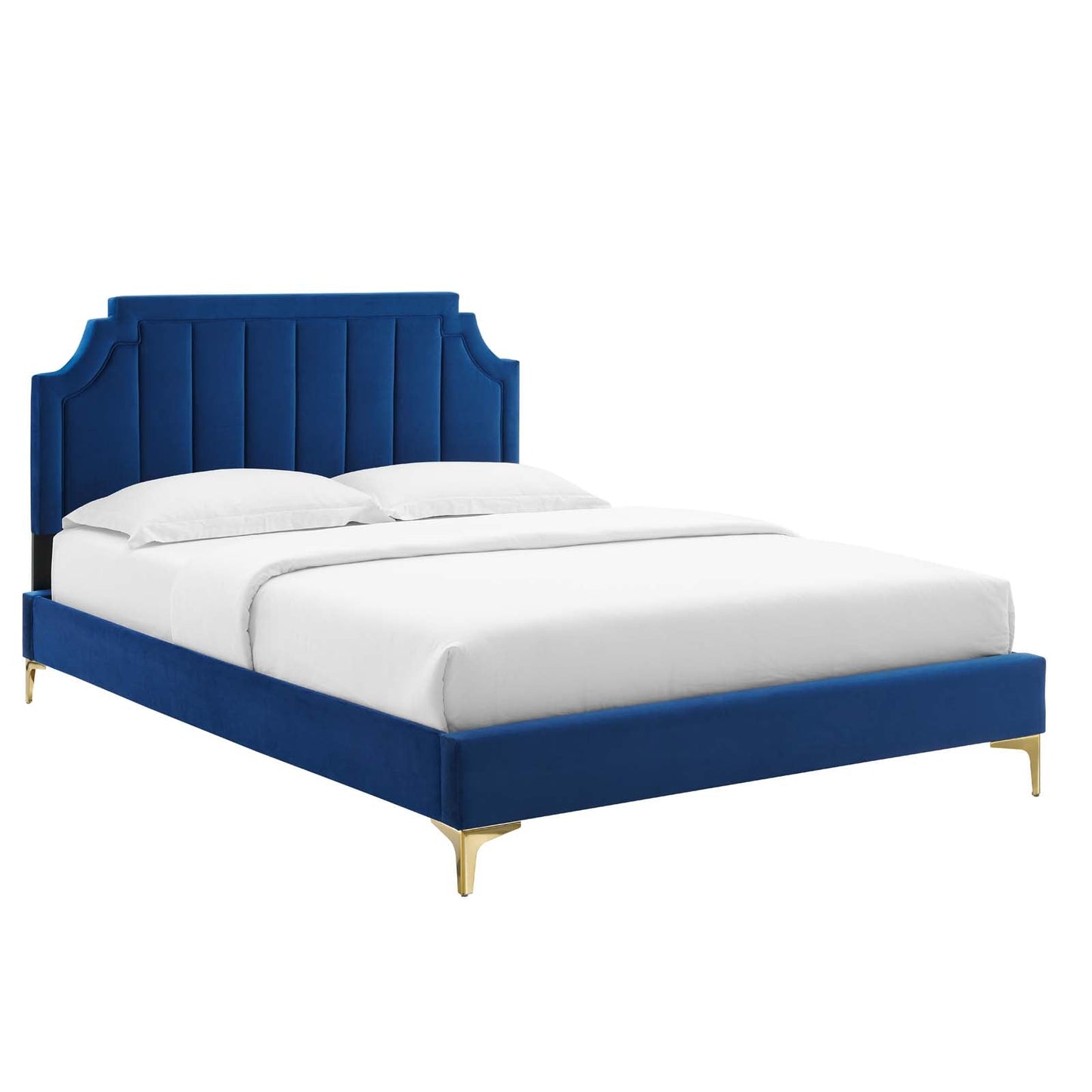 Modway Sienna Performance Velvet Queen Platform Bed | Beds | Modishstore-5