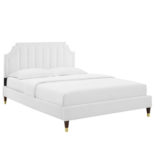 Modway Sienna Performance Velvet Queen Platform Bed | Beds | Modishstore-8