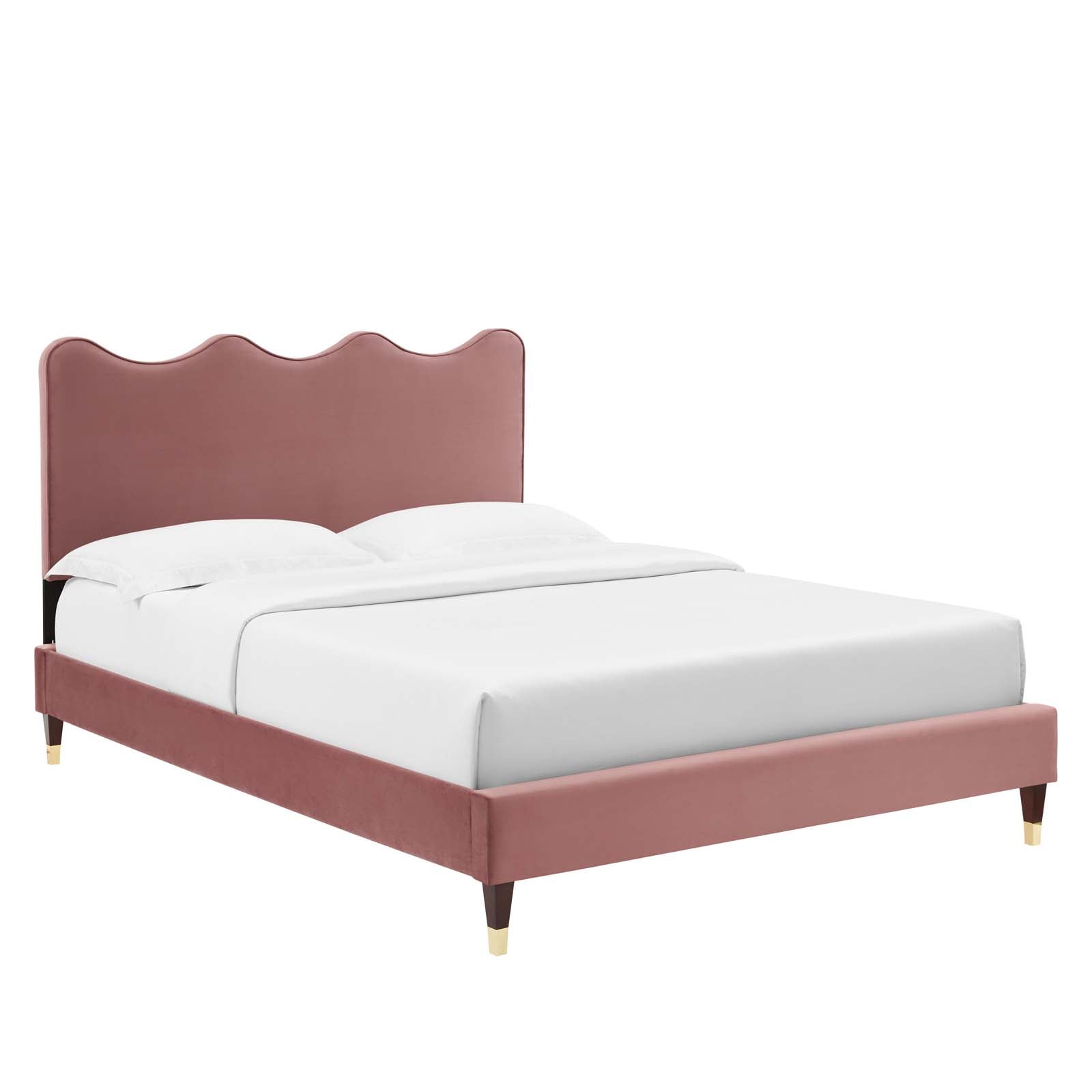 Current Performance Velvet Twin Platform Bed By Modway - MOD-6728-CHA | Beds |  Modishstore - 2
