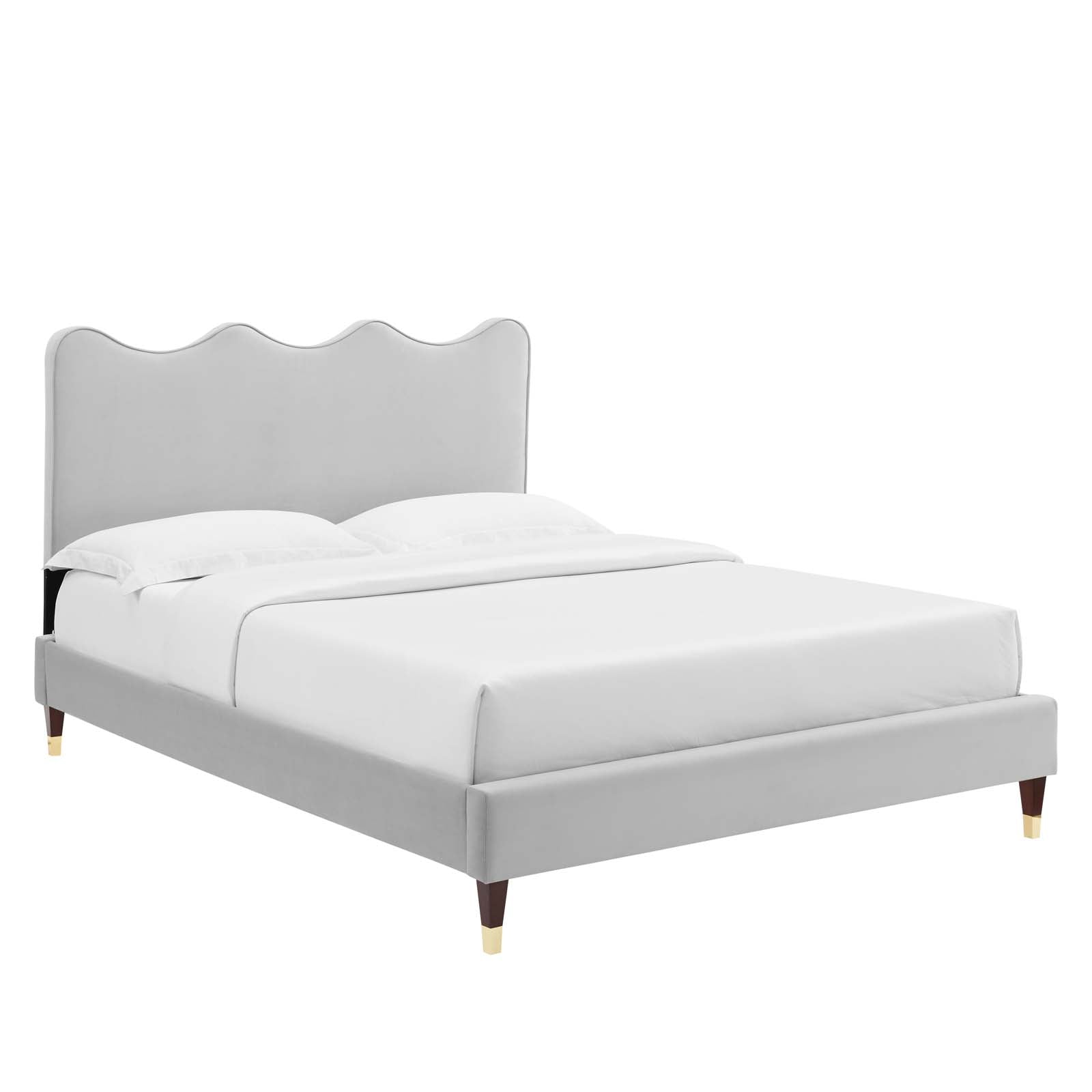Current Performance Velvet Twin Platform Bed By Modway - MOD-6728-CHA | Beds |  Modishstore - 3