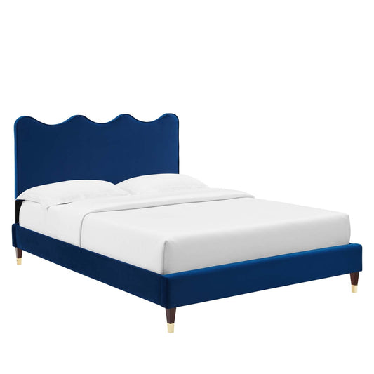 Current Performance Velvet Twin Platform Bed By Modway - MOD-6728-CHA | Beds |  Modishstore - 5