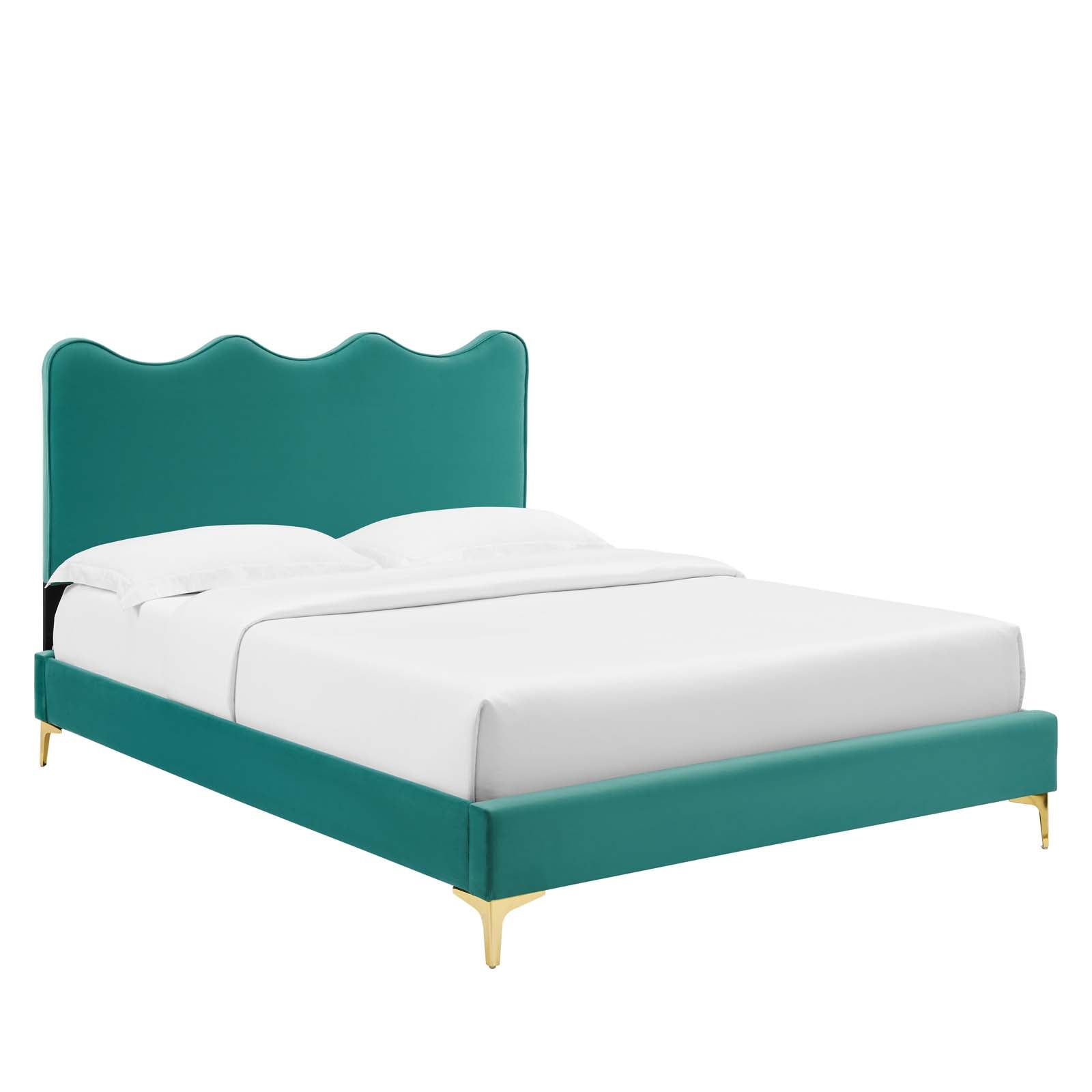 Current Performance Velvet Full Platform Bed By Modway - MOD-6730-CHA | Beds |  Modishstore - 7