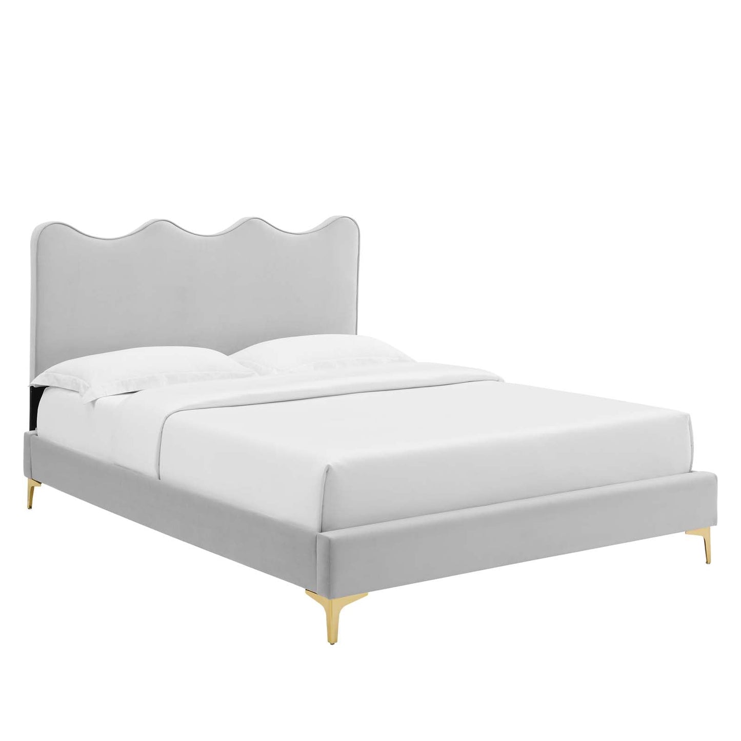 Current Performance Velvet King Platform Bed By Modway - MOD-6736-CHA | Beds |  Modishstore - 3