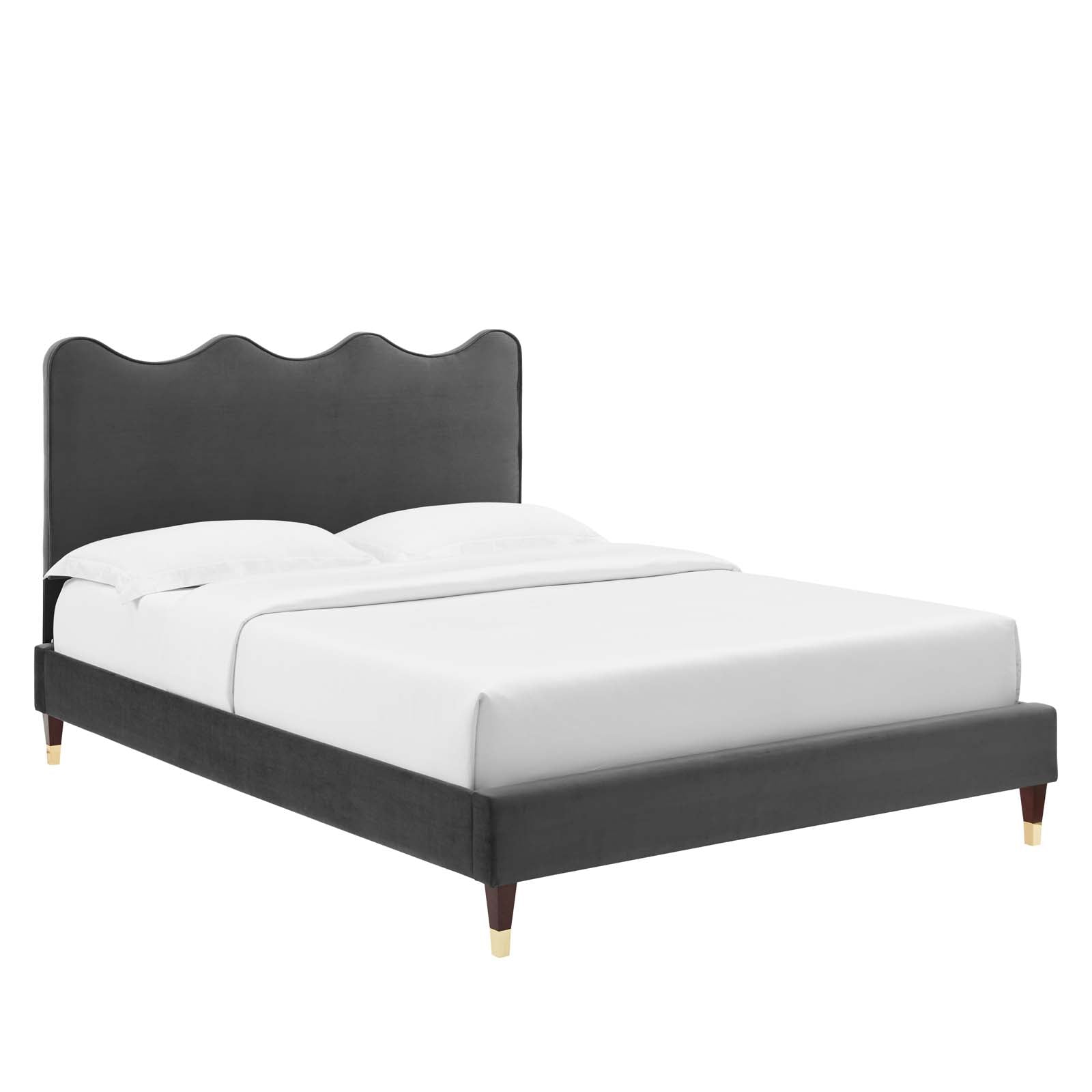 Current Performance Velvet King Platform Bed By Modway - MOD-6737-CHA | Beds |  Modishstore
