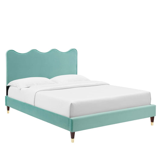 Current Performance Velvet King Platform Bed By Modway - MOD-6737-CHA | Beds |  Modishstore - 4
