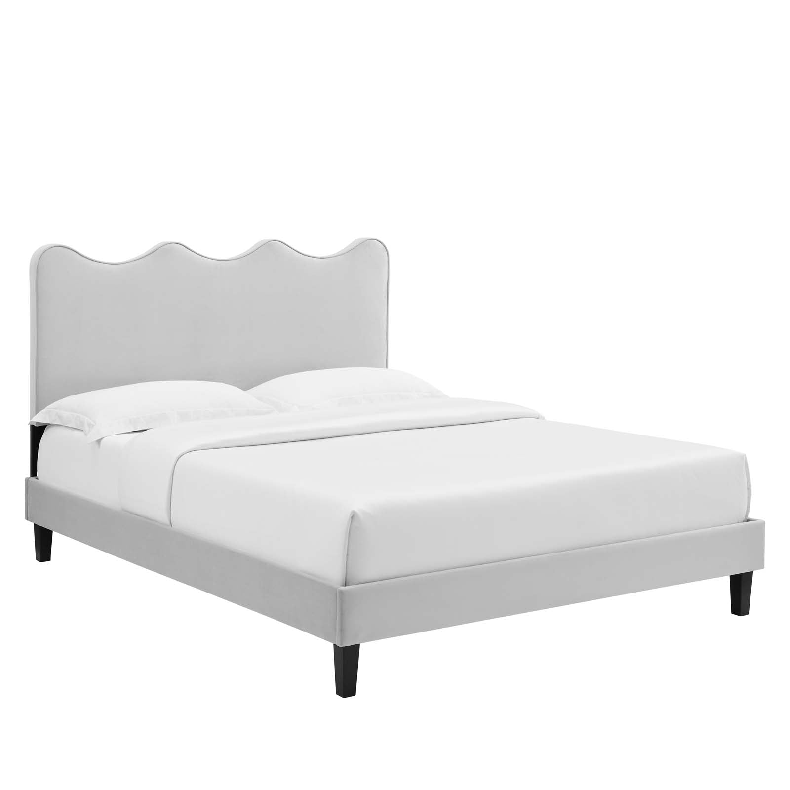 Current Performance Velvet King Platform Bed By Modway - MOD-6738-CHA | Beds |  Modishstore - 3