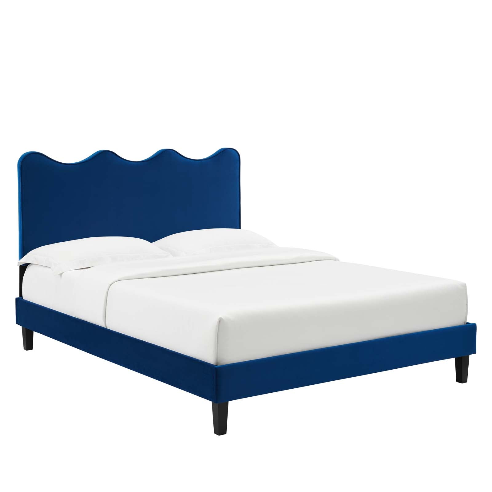 Current Performance Velvet King Platform Bed By Modway - MOD-6738-CHA | Beds |  Modishstore - 5