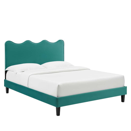 Current Performance Velvet King Platform Bed By Modway - MOD-6738-CHA | Beds |  Modishstore - 7