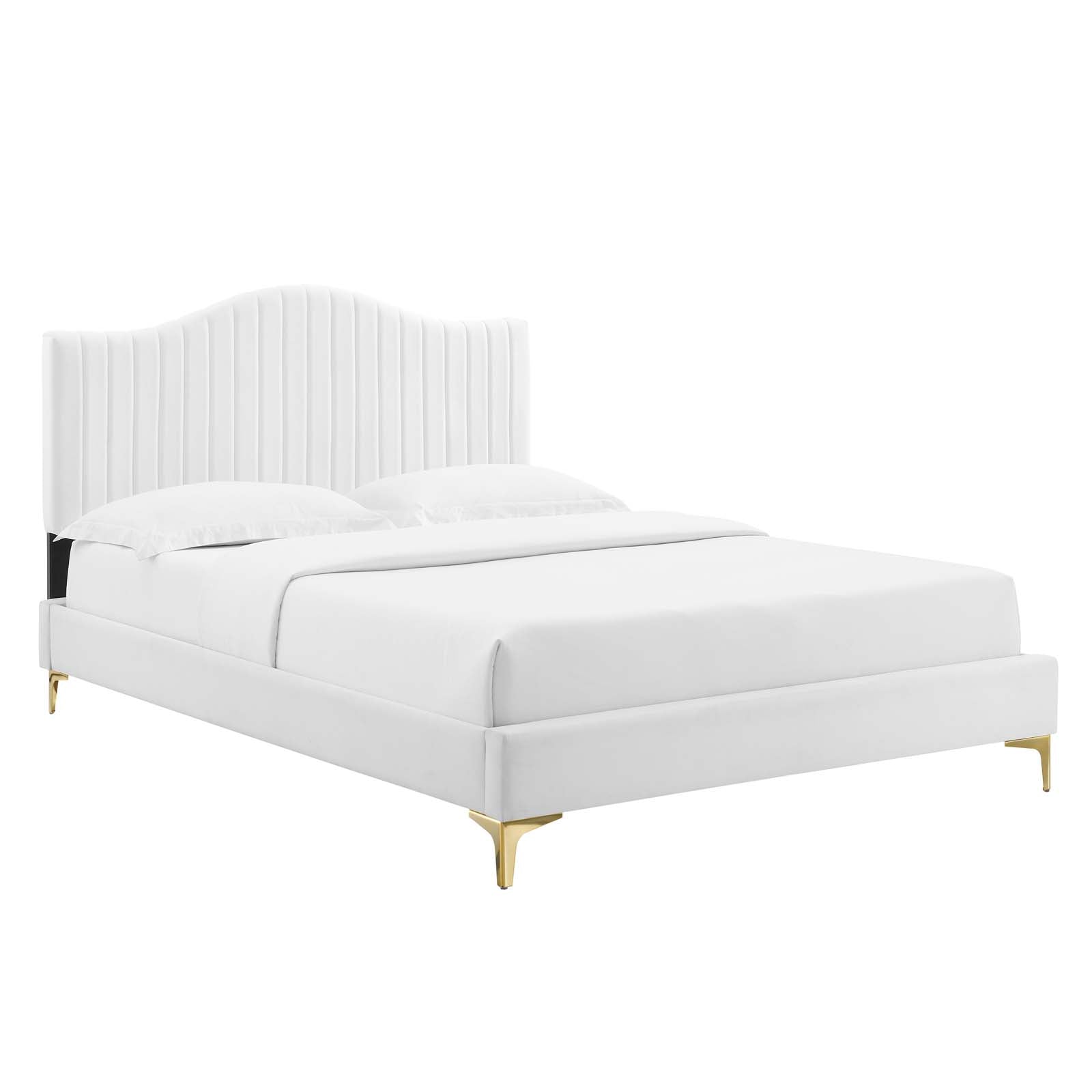 Modway Juniper Channel Tufted Performance Velvet Queen Platform Bed | Beds | Modishstore-5