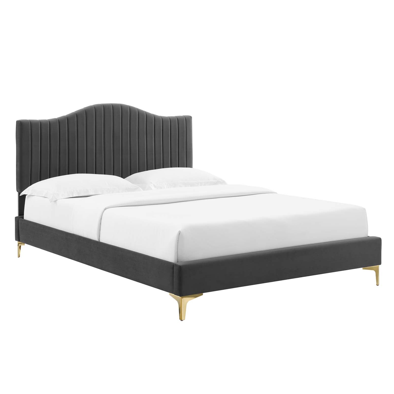 Modway Juniper Channel Tufted Performance Velvet Twin Platform Bed | Beds | Modishstore