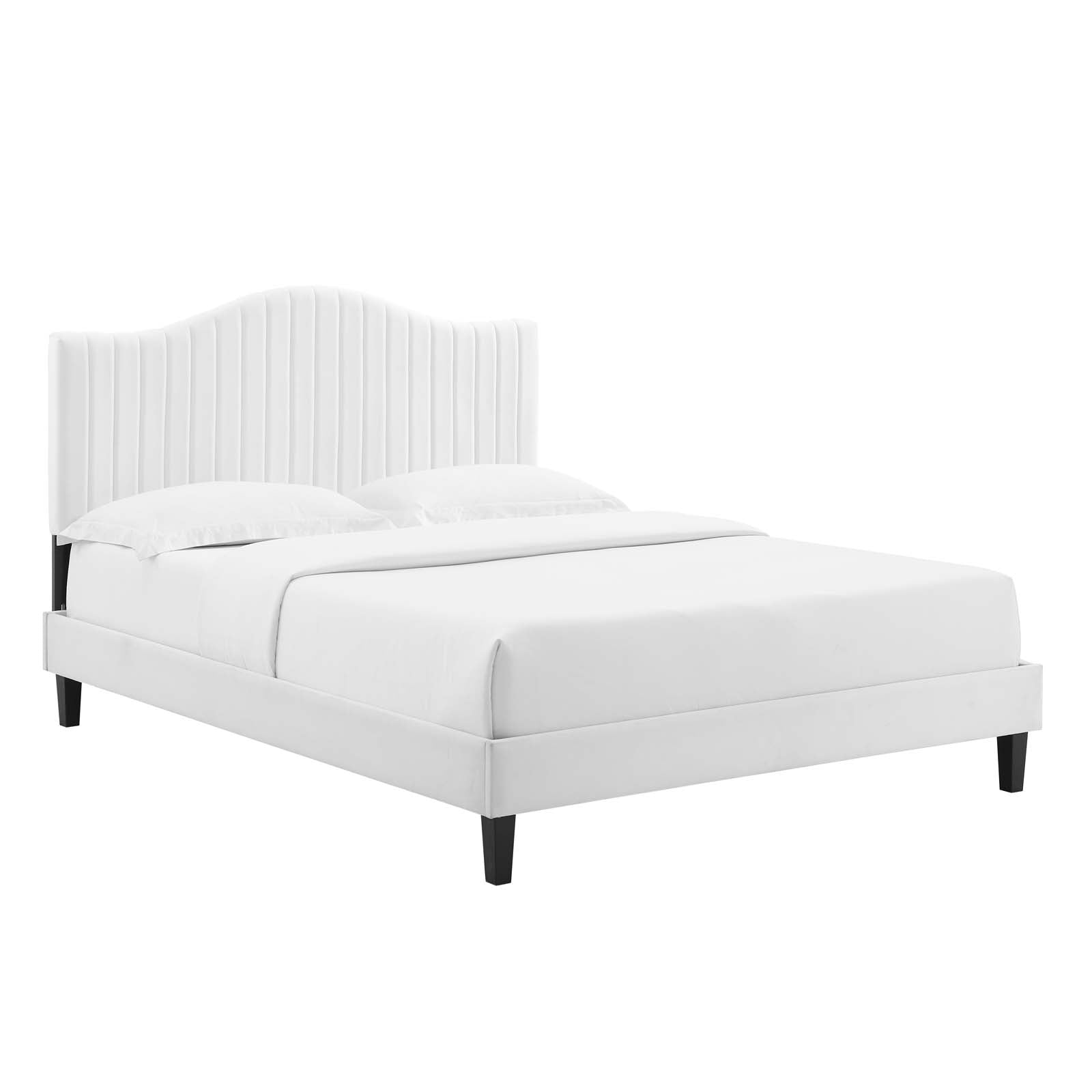 Modway Juniper Channel Tufted Performance Velvet Twin Platform Bed | Beds | Modishstore-5