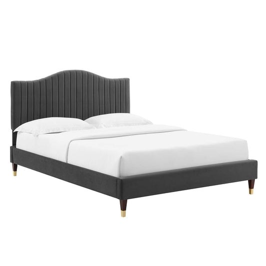 Juniper Channel Tufted Performance Velvet Full Platform Bed By Modway | Beds