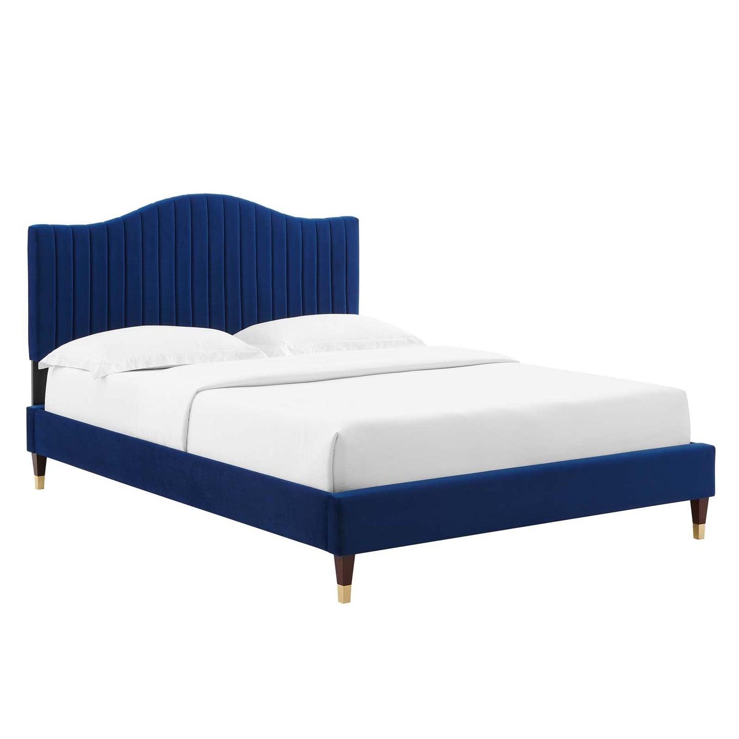 Modway Juniper Channel Tufted Performance Velvet King Platform Bed | Beds | Modishstore-3