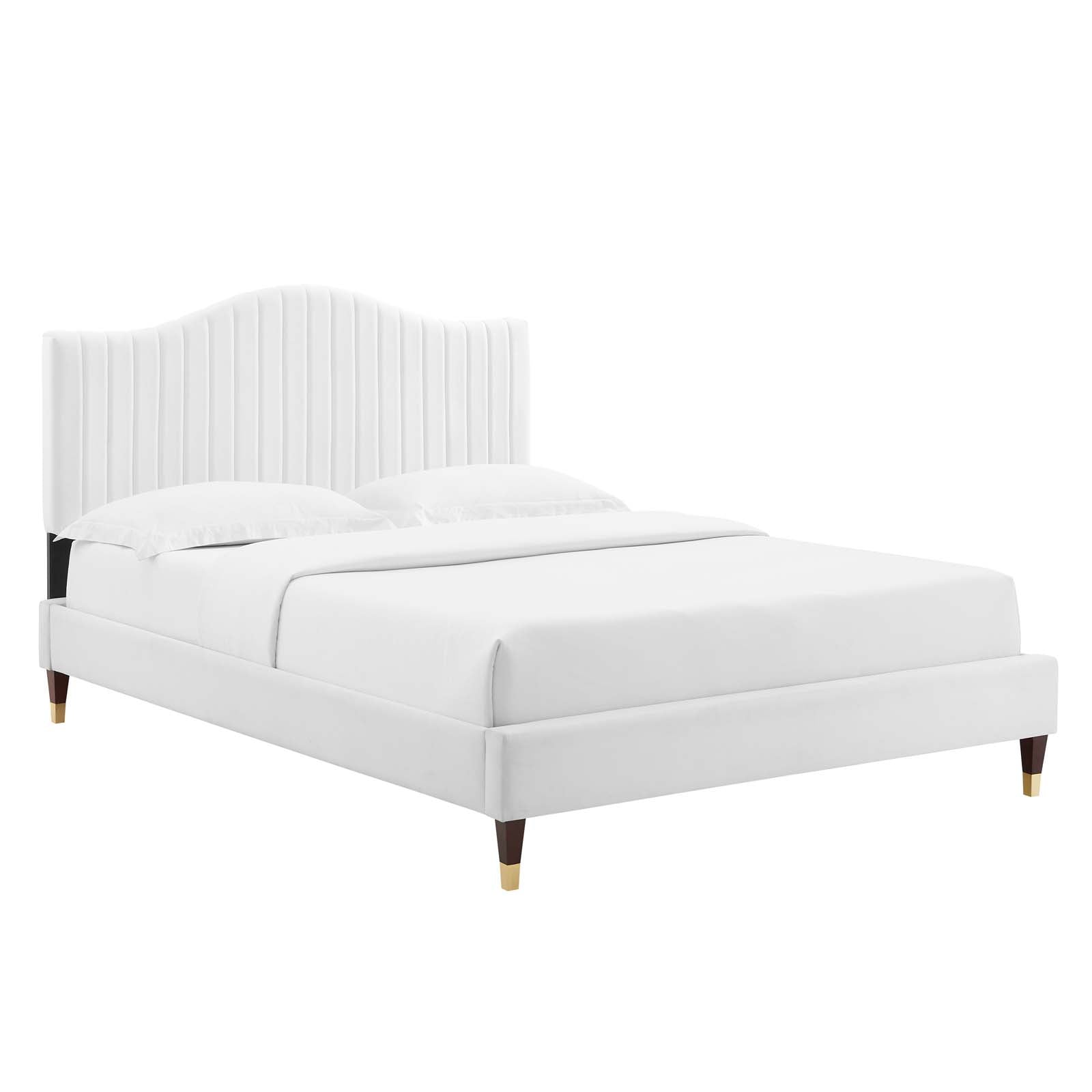 Modway Juniper Channel Tufted Performance Velvet King Platform Bed | Beds | Modishstore-5