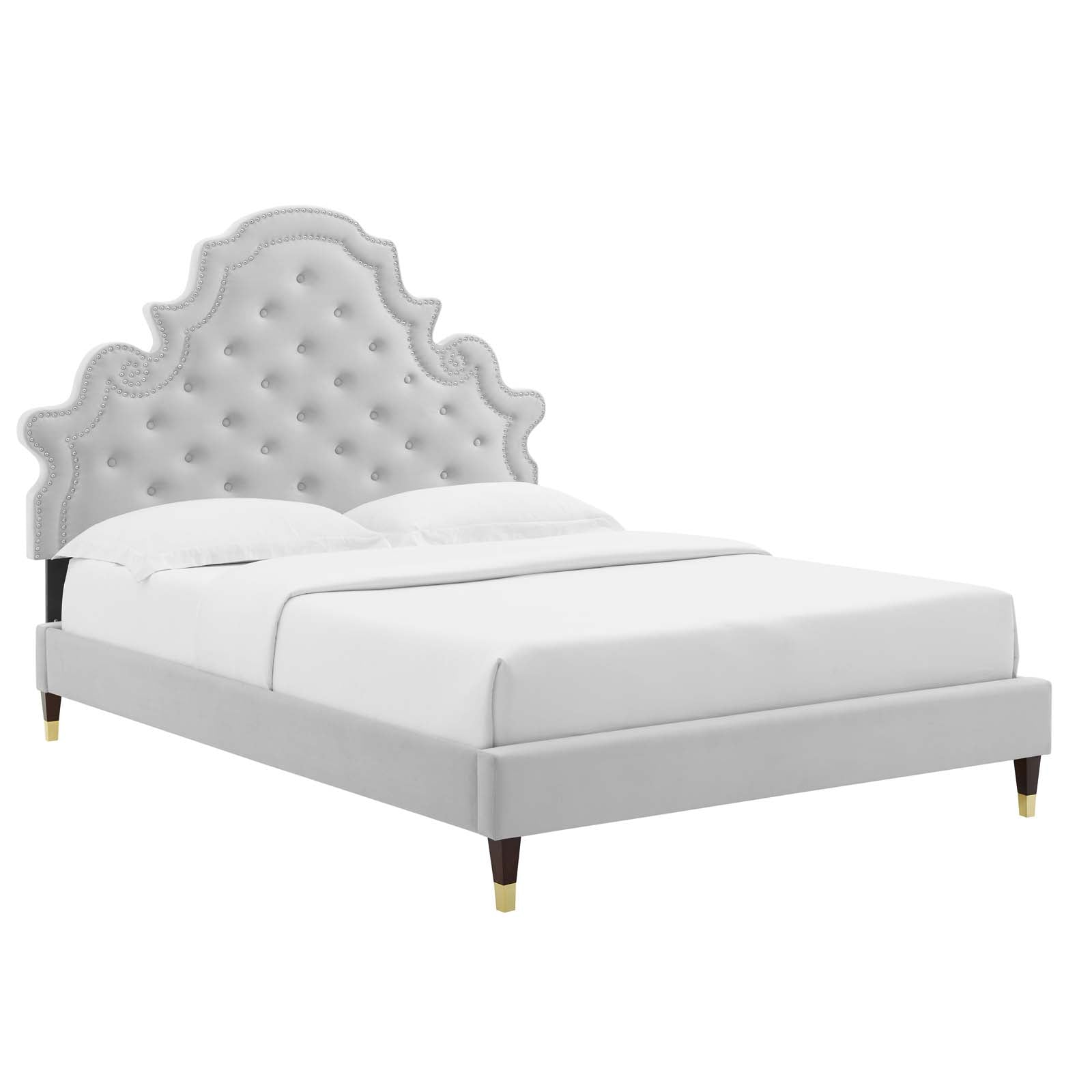 Modway Gwyneth Tufted Performance Velvet Twin Platform Bed | Beds | Modishstore-3