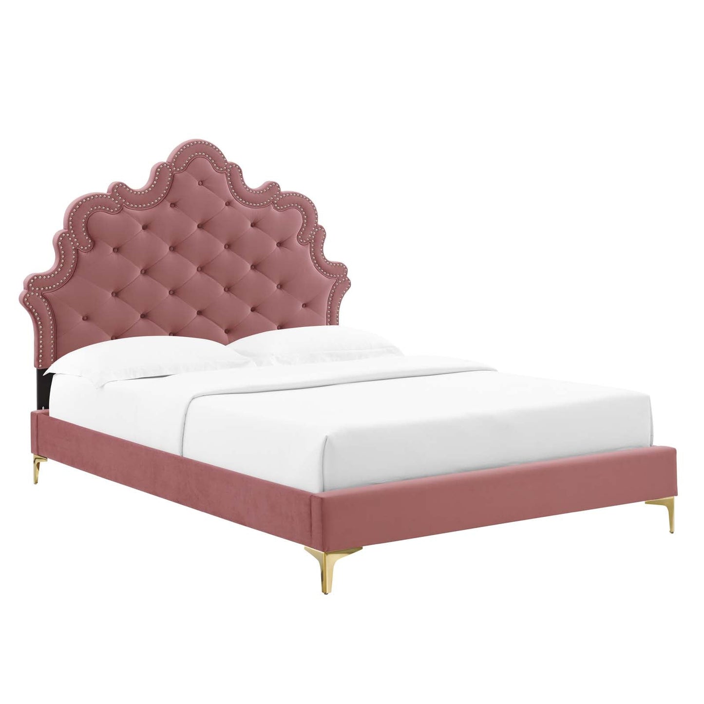 Modway Gwyneth Tufted Performance Velvet Full Platform Bed | Beds | Modishstore-2