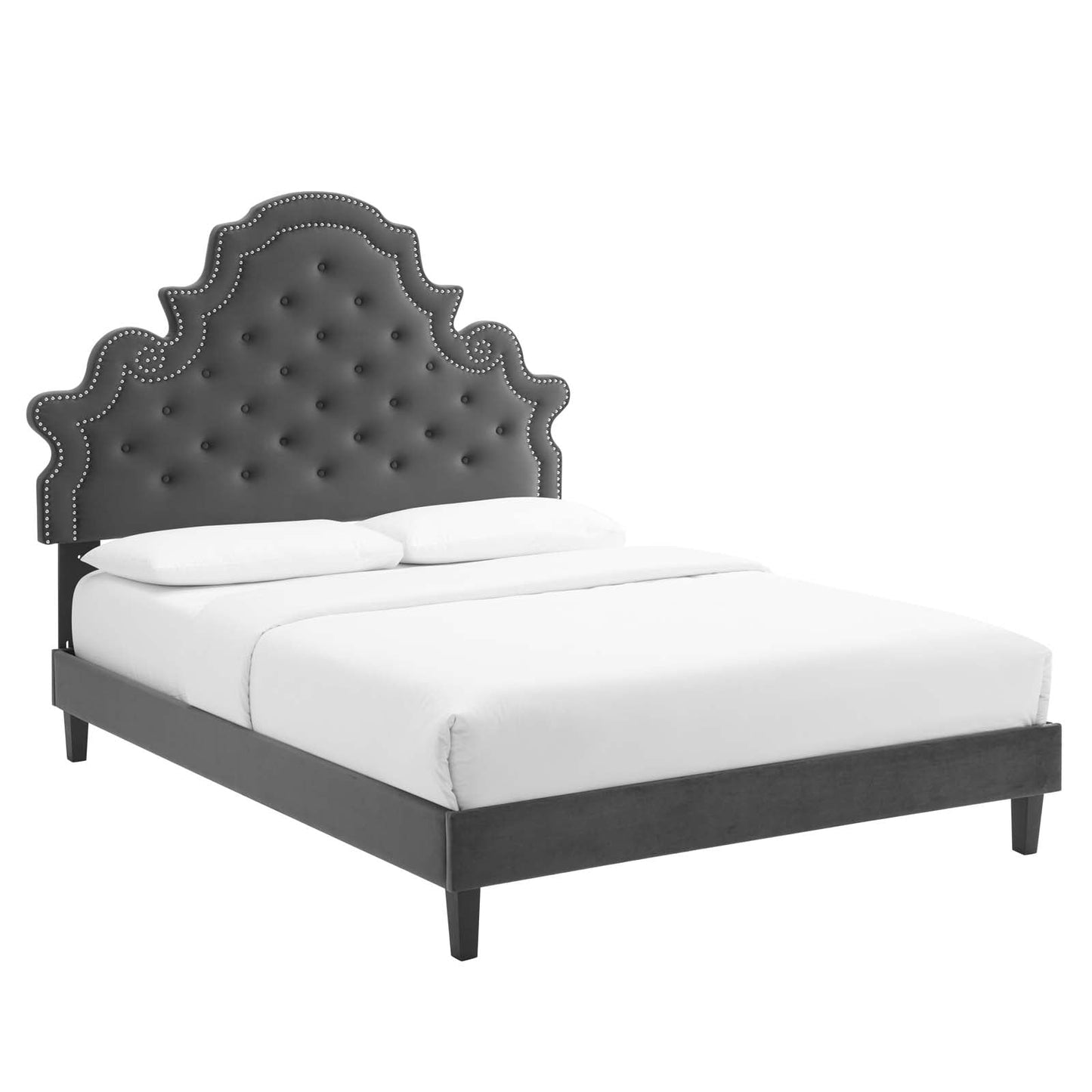 Modway Gwyneth Tufted Performance Velvet Full Platform Bed | Beds | Modishstore