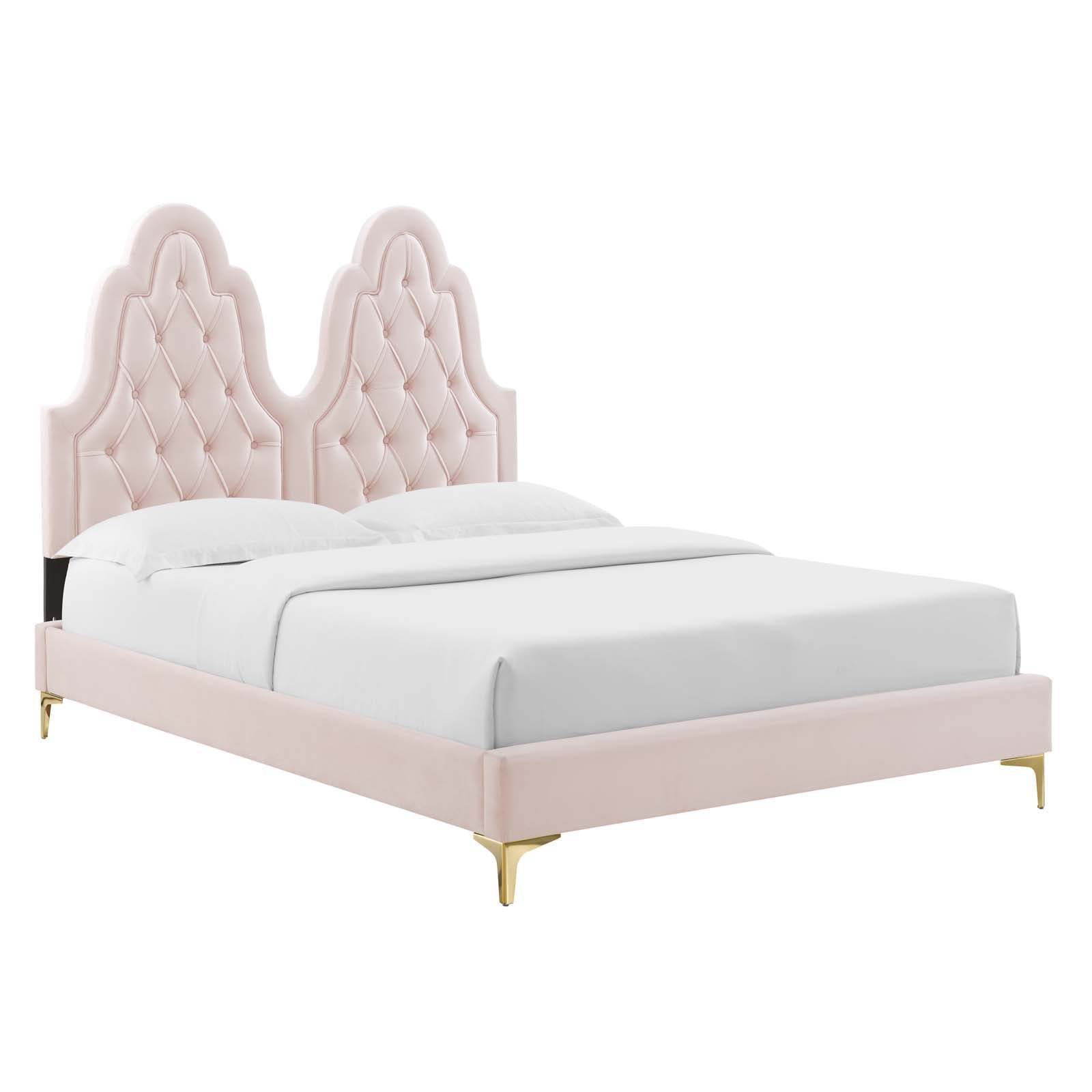 Modway Alexandria Tufted Performance Velvet Queen Platform Bed | Beds | 