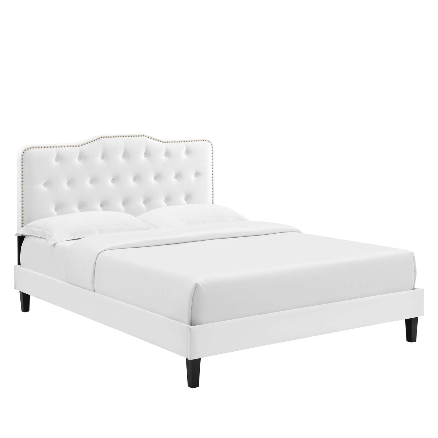 Amber Performance Velvet Queen Platform Bed By Modway - MOD-6777 | Beds - 8