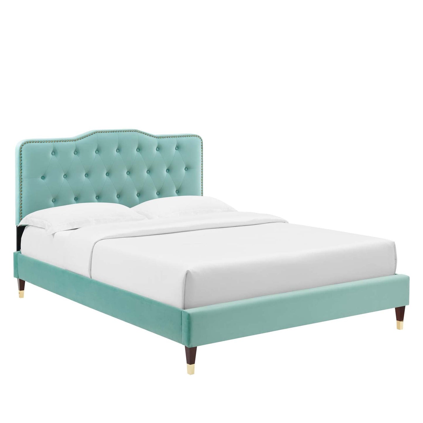 Amber Performance Velvet Twin Platform Bed By Modway - MOD-6779 | Beds - 4