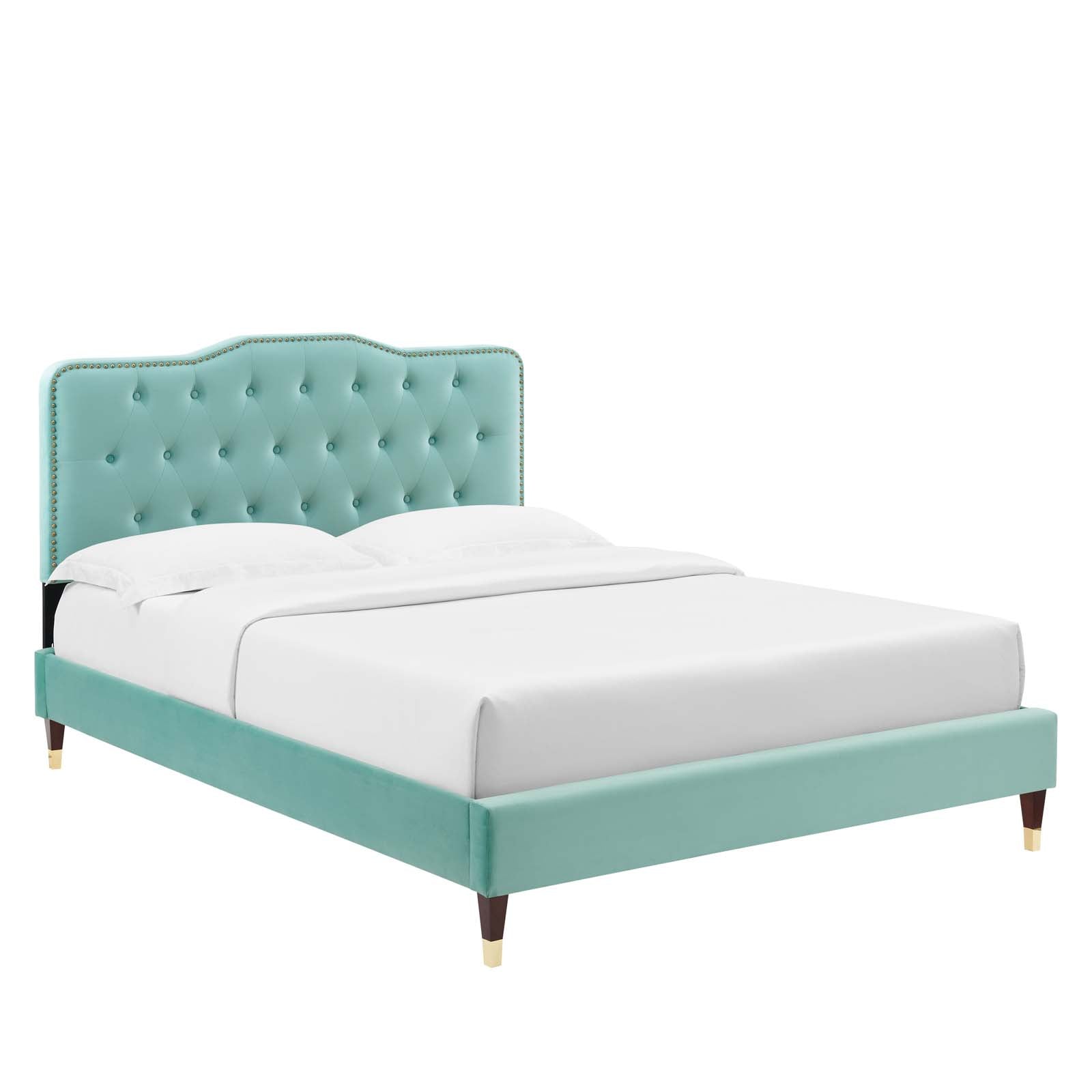 Amber Performance Velvet Twin Platform Bed By Modway - MOD-6779 | Beds - 4