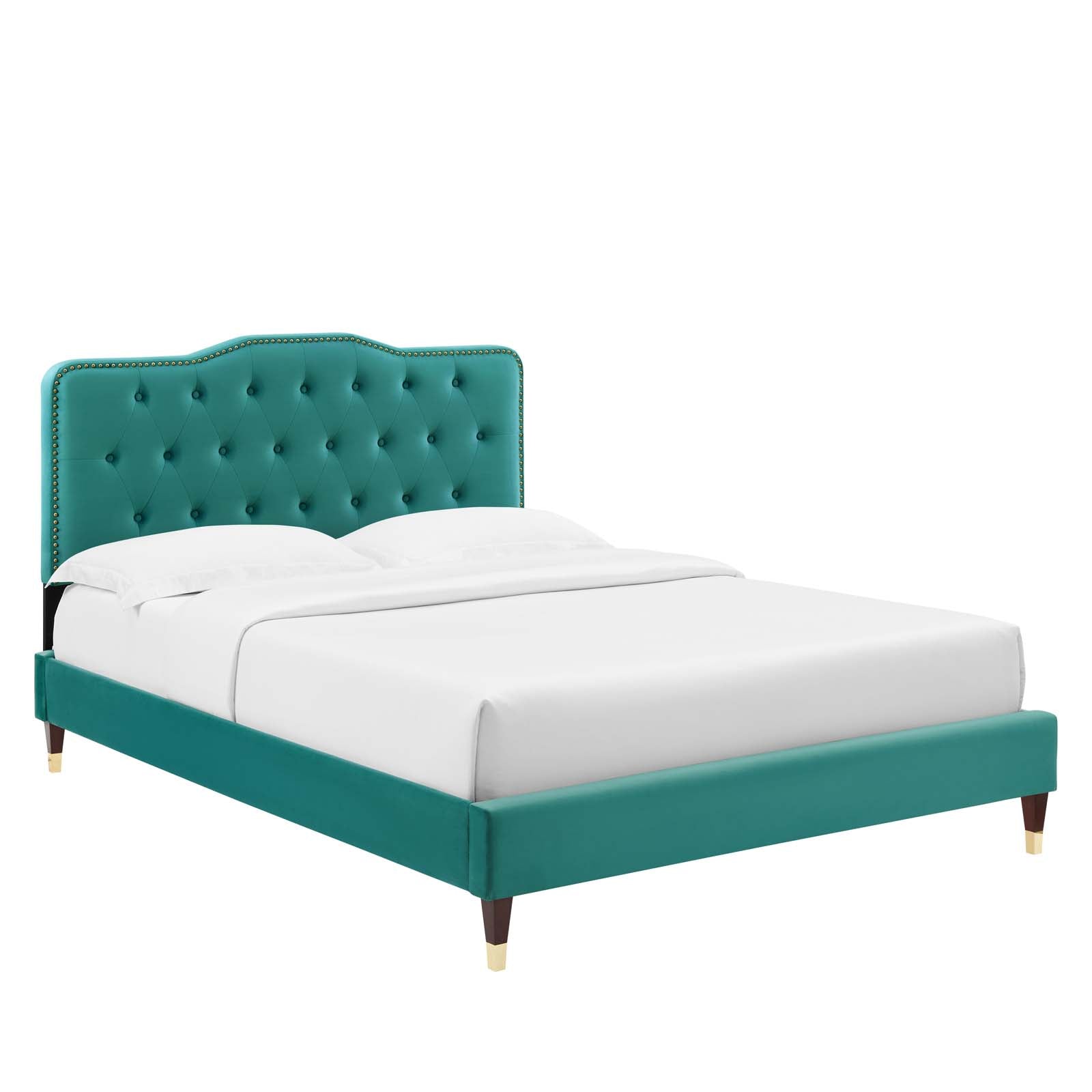 Amber Performance Velvet Twin Platform Bed By Modway - MOD-6779 | Beds - 7