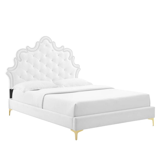 Sasha Button-Tufted Performance Velvet Twin Bed By Modway - MOD-6787 | Beds | Modishstore - 4