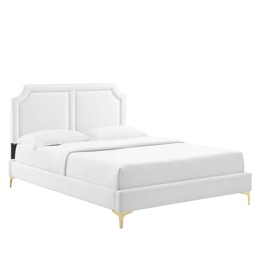 Novi Performance Velvet Twin Bed By Modway - MOD-6788 | Beds | Modishstore - 4