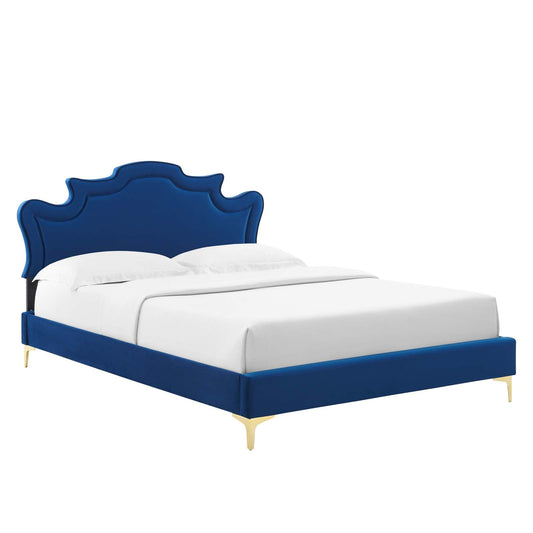 Neena Performance Velvet Twin Bed By Modway - MOD-6790 | Beds | Modishstore - 3