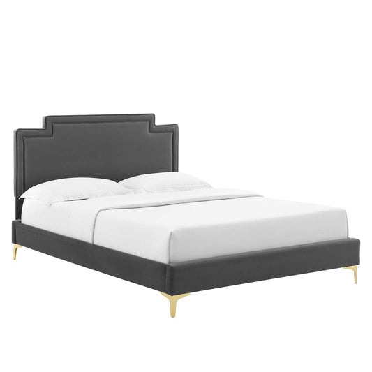 Liva Performance Velvet Twin Bed By Modway - MOD-6791 | Beds