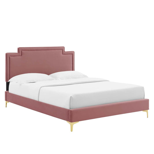 Liva Performance Velvet Twin Bed By Modway - MOD-6791 | Beds - 2