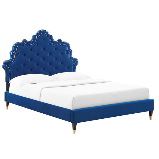 Sasha Button-Tufted Performance Velvet Twin Bed By Modway - MOD-6792 | Beds | Modishstore - 3