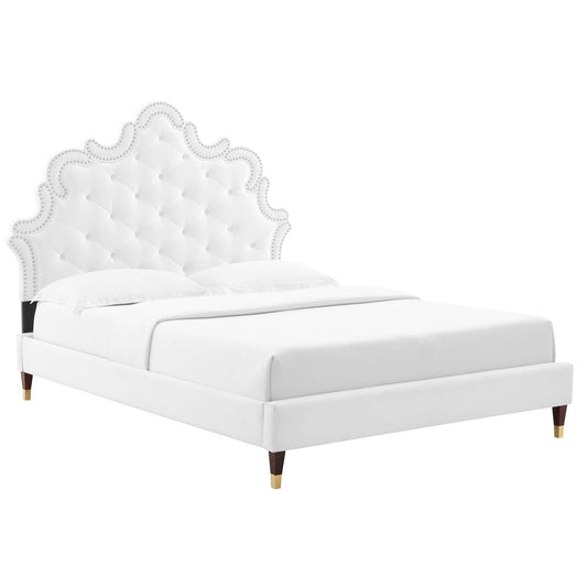 Sasha Button-Tufted Performance Velvet Twin Bed By Modway - MOD-6792 | Beds | Modishstore - 4