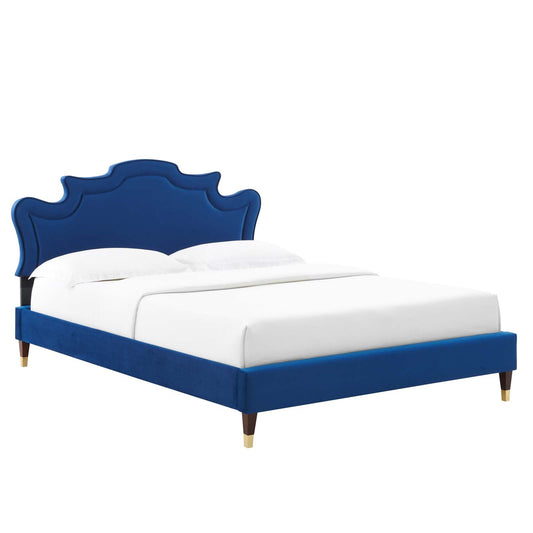 Neena Performance Velvet Twin Bed By Modway - MOD-6795 | Beds | Modishstore - 3