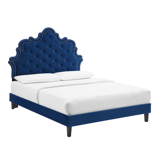 Sasha Button-Tufted Performance Velvet Twin Bed By Modway - MOD-6797 | Beds | Modishstore - 3