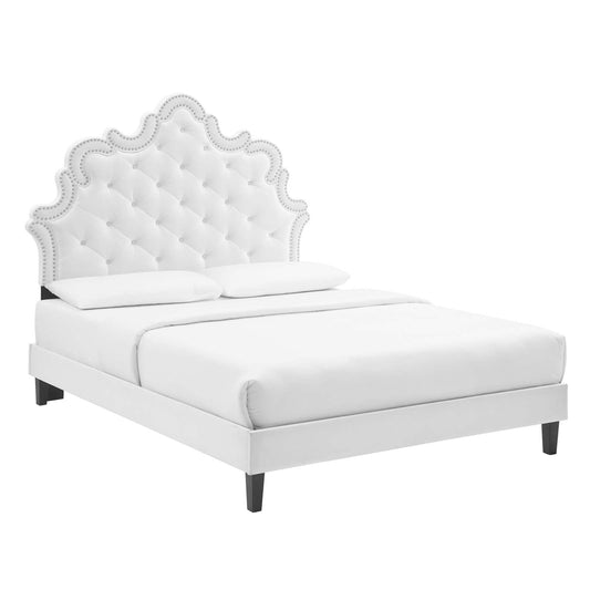Sasha Button-Tufted Performance Velvet Twin Bed By Modway - MOD-6797 | Beds | Modishstore - 4