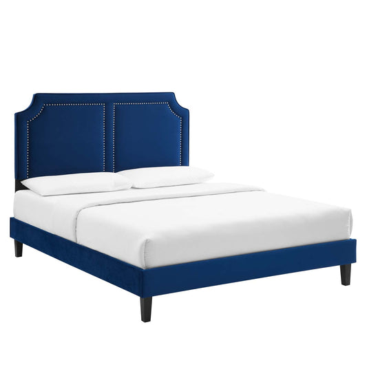 Novi Performance Velvet Twin Bed By Modway - MOD-6798 | Beds | Modishstore - 3