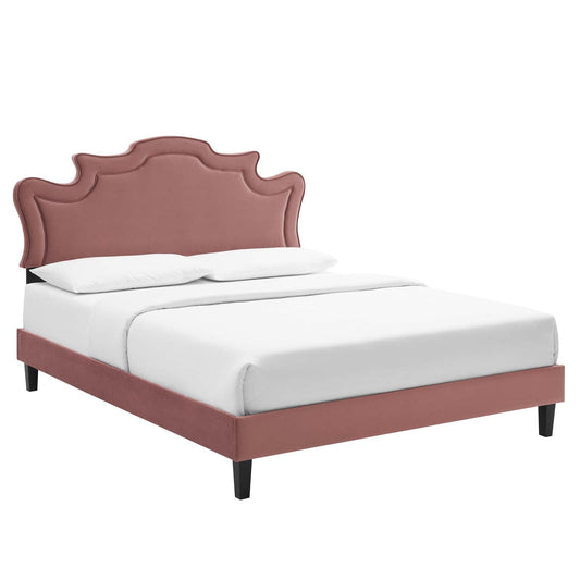 Neena Performance Velvet Twin Bed By Modway - MOD-6800 | Beds | Modishstore - 2