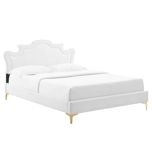Neena Performance Velvet Queen Bed By Modway - MOD-6820 | Beds | Modishstore - 4