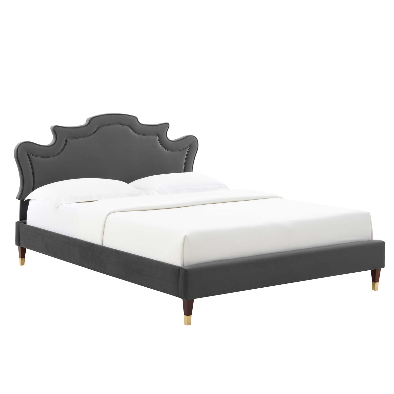 Neena Performance Velvet Queen Bed By Modway - MOD-6825 | Beds | Modishstore