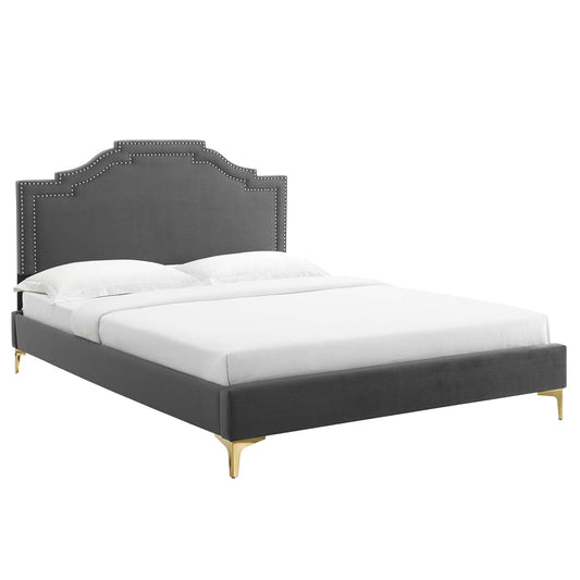 Adelaide Performance Velvet Twin Platform Bed By Modway - MOD-6850 | Beds