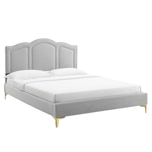 Emerson Performance Velvet King Platform Bed By Modway - MOD-6859 | Beds - 3