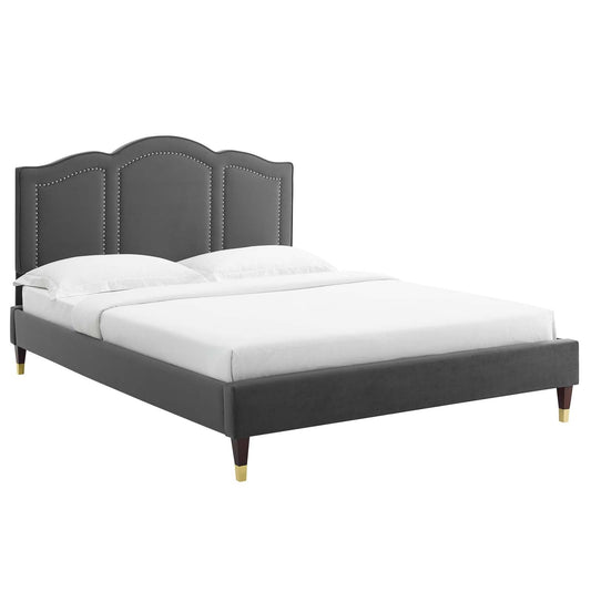 Emerson Performance Velvet King Platform Bed By Modway - MOD-6860 | Beds