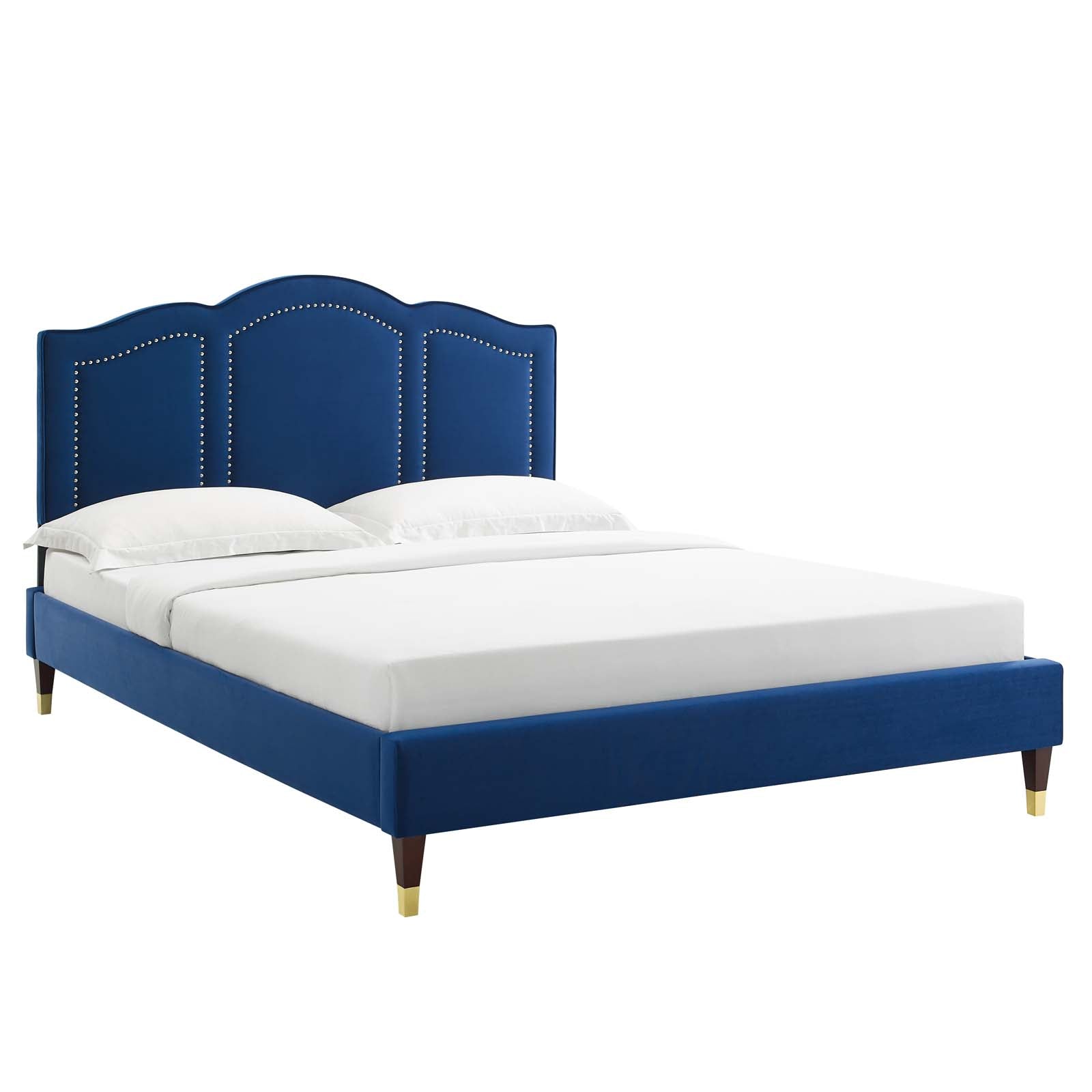 Emerson Performance Velvet King Platform Bed By Modway - MOD-6860 | Beds - 5