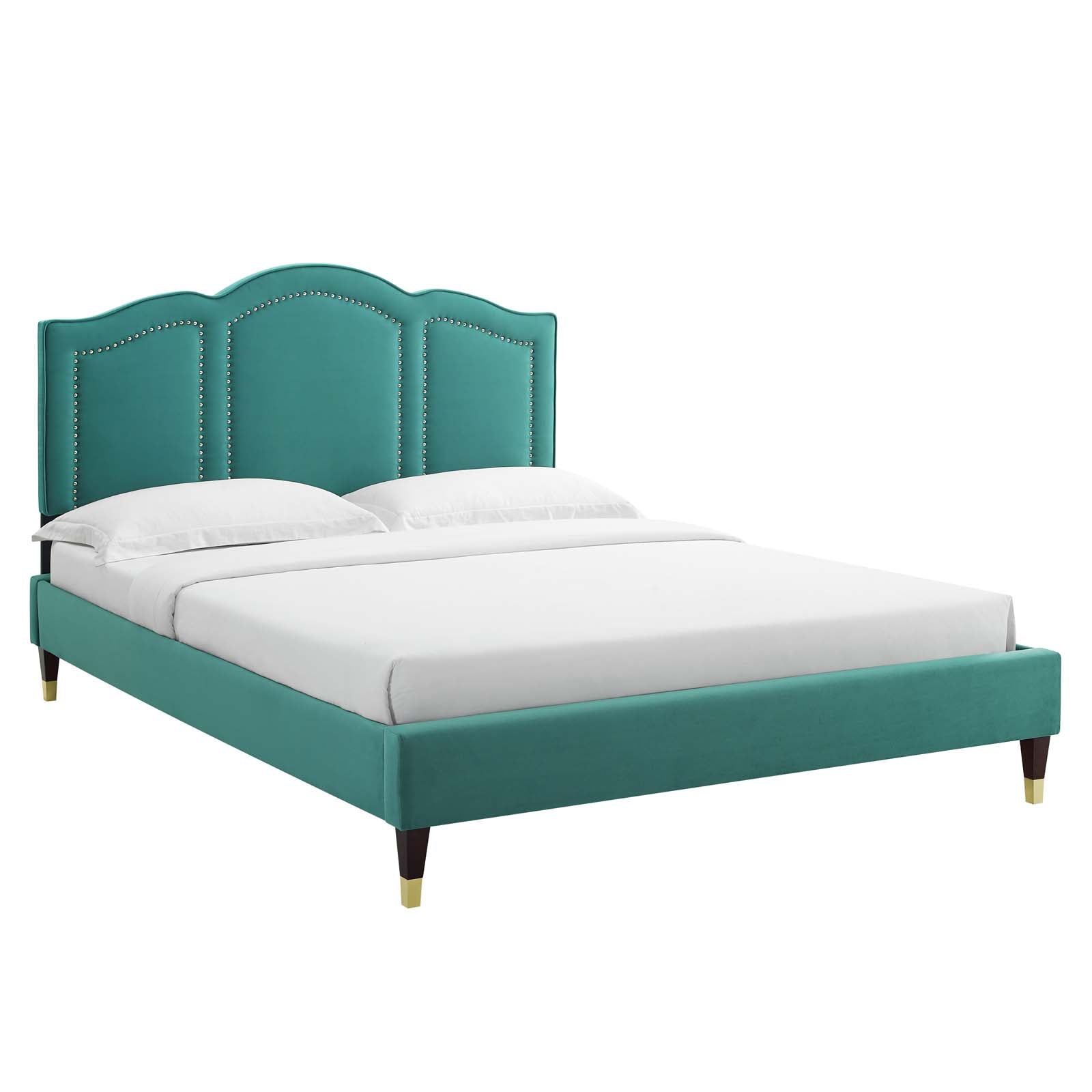 Emerson Performance Velvet King Platform Bed By Modway - MOD-6860 | Beds - 7