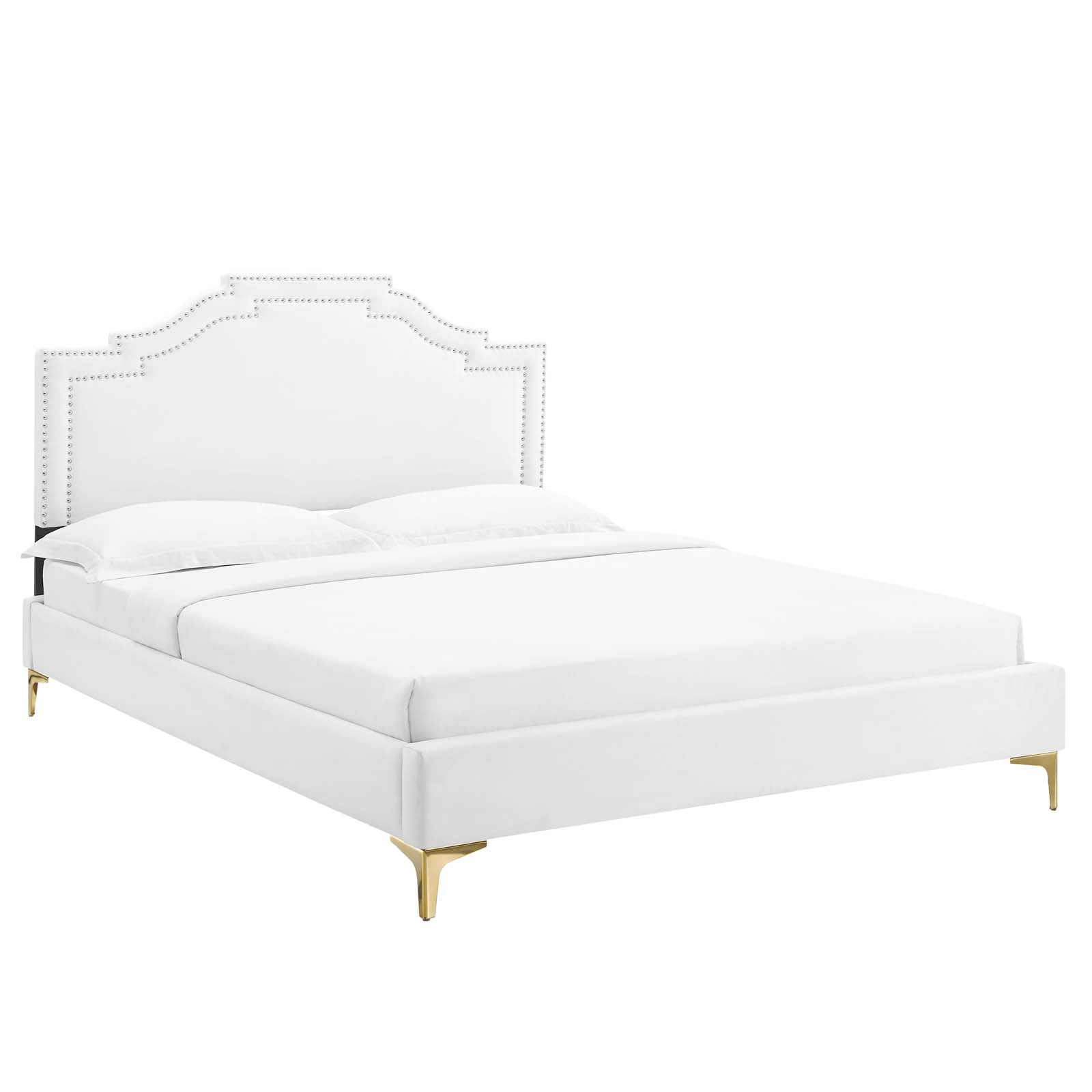 Adelaide Performance Velvet King Platform Bed By Modway - MOD-6862 | Beds - 8