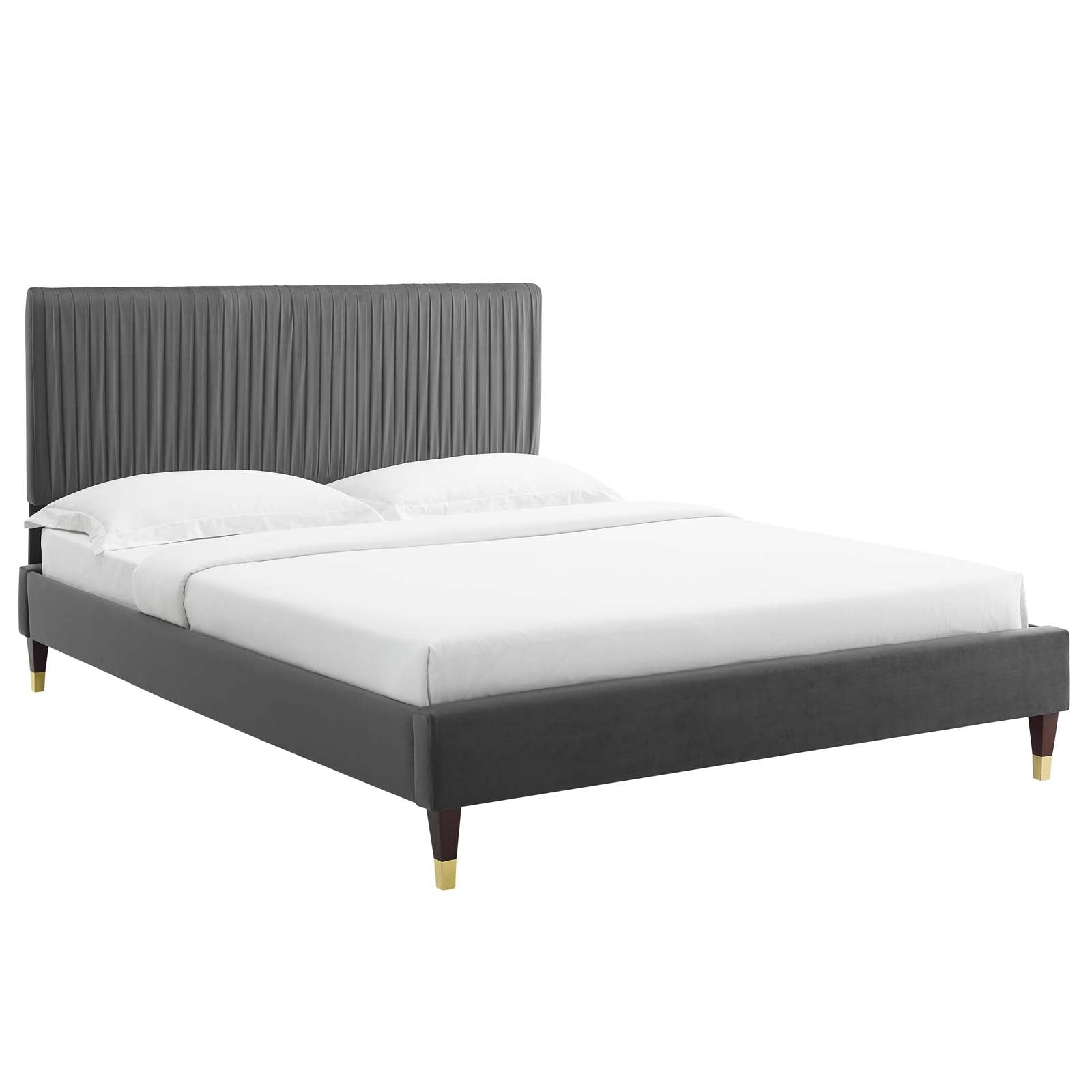 Modway Peyton Performance Velvet Twin Platform Bed | Beds | Modishstore