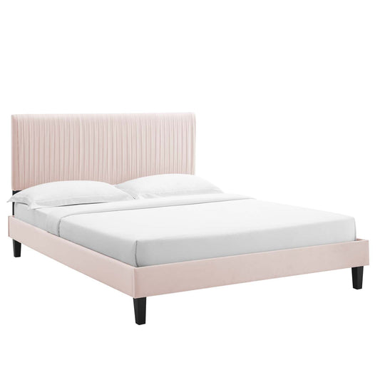 Modway Peyton Performance Velvet Twin Platform Bed | Beds | Modishstore-6