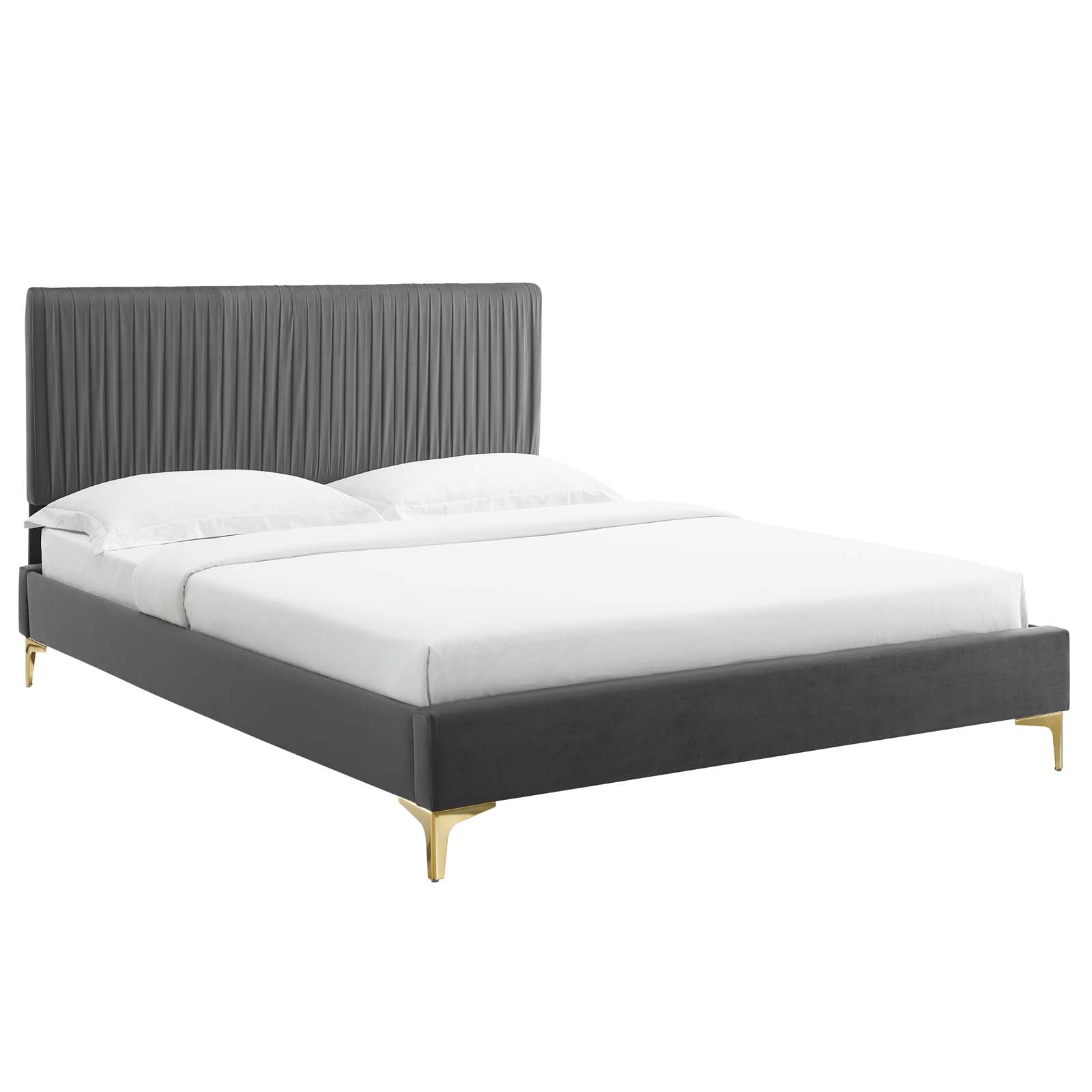 Modway Peyton Performance Velvet King Platform Bed | Beds | Modishstore