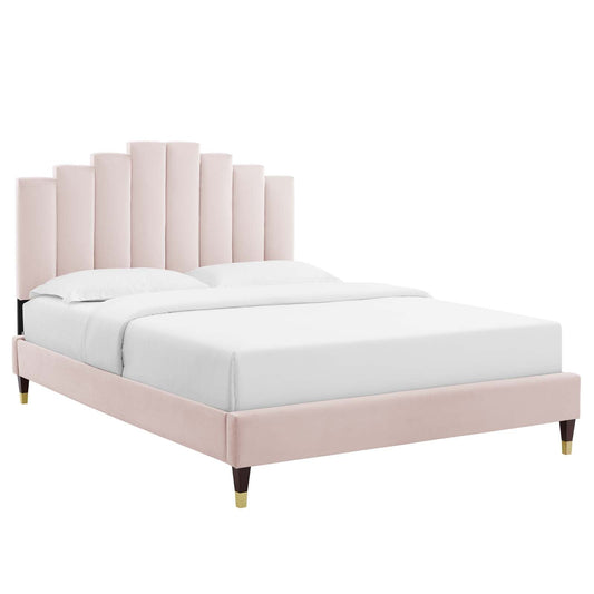 Elise King Performance Velvet Platform Bed By Modway | Headboards | 